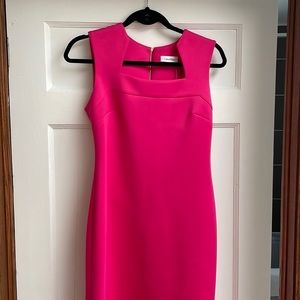 NWT CALVIN KLEIN SCUBA DRESS WITH GOLD ZIP